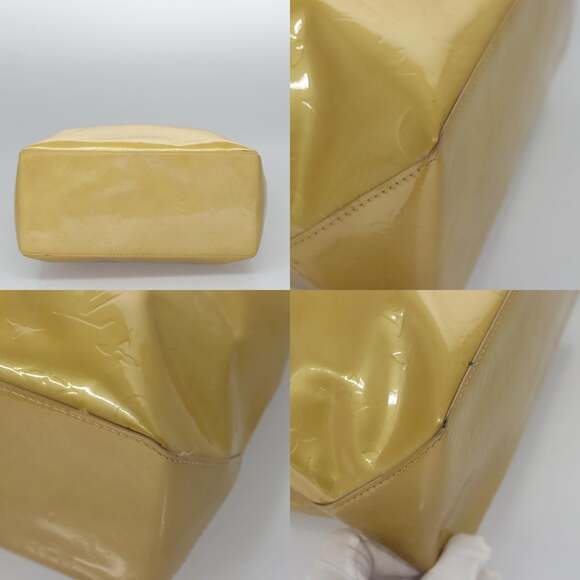 LOUIS VUITTON Monogram Vernis Reade MM Hand Bag Beige M91141 - Picture 10 of 13